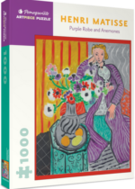 Puzzle 1000 piezas. Bata morada y flores