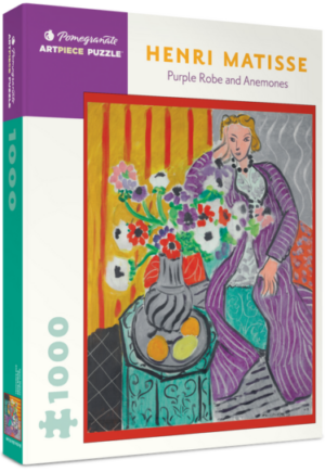 Puzzle 1000 piezas. Bata morada y flores