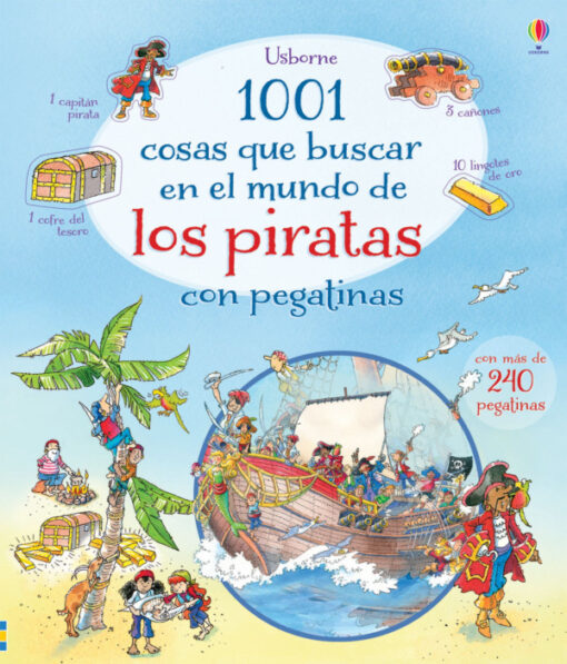 1001 cosas que buscar en el mundo de los piratas con pegatinas