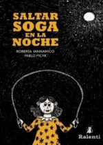 Saltar soga en la noche